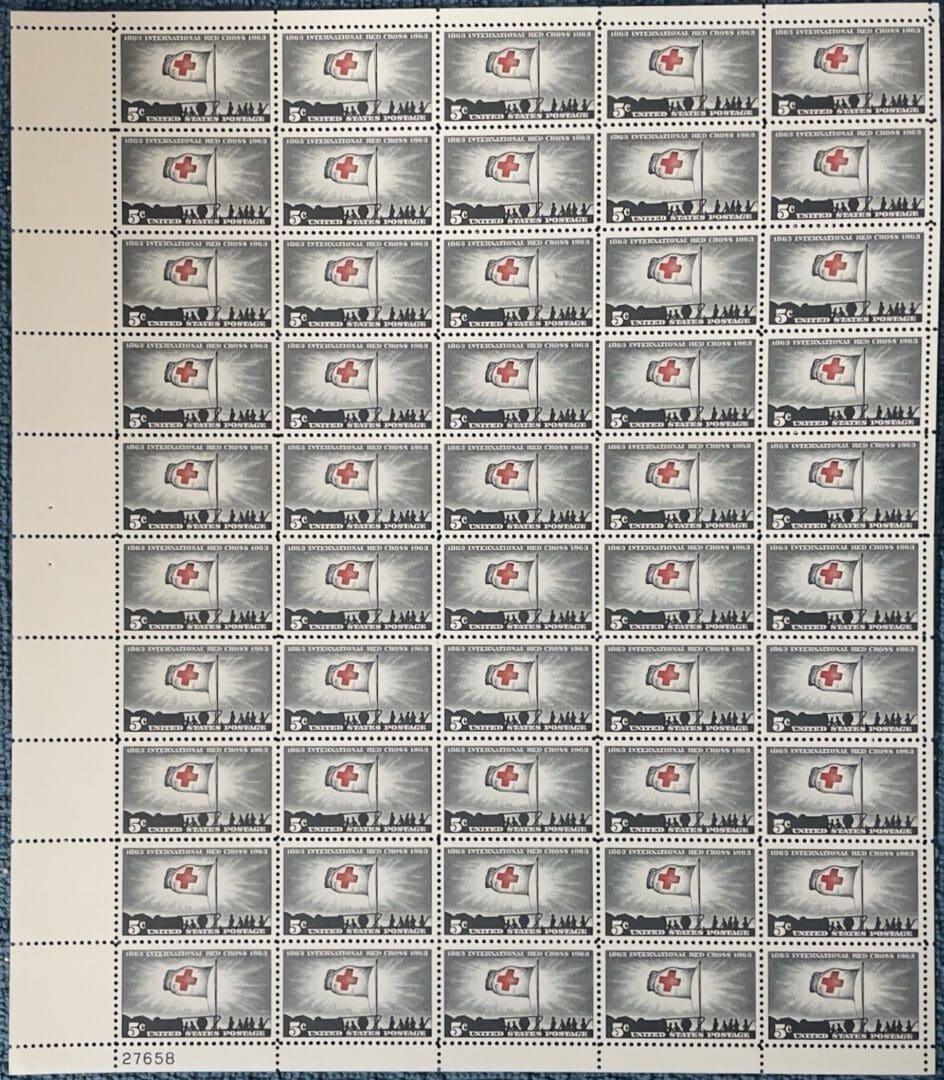 Scott# 1239 "INT'L RED CROSS CENTENNIAL" MNH FULL SHEET (50)