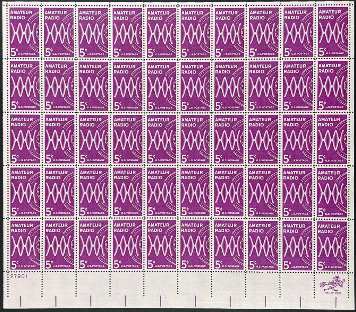 Scott# 1260 "AMATEUR RADIO" MNH FULL SHEET (50) NICELY CENTERED