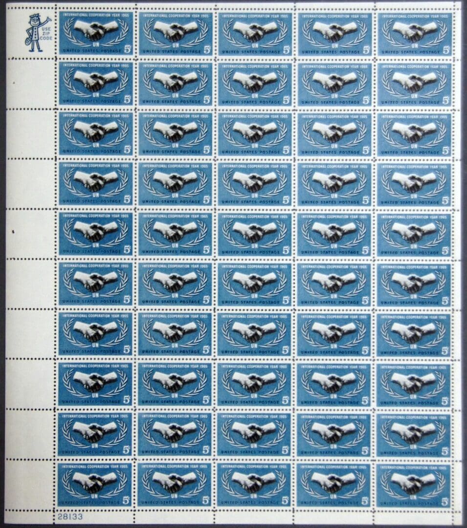 Scott# 1266 "INTERNATIONAL COOPERATION YEAR" MNH FULL SHEET (50)