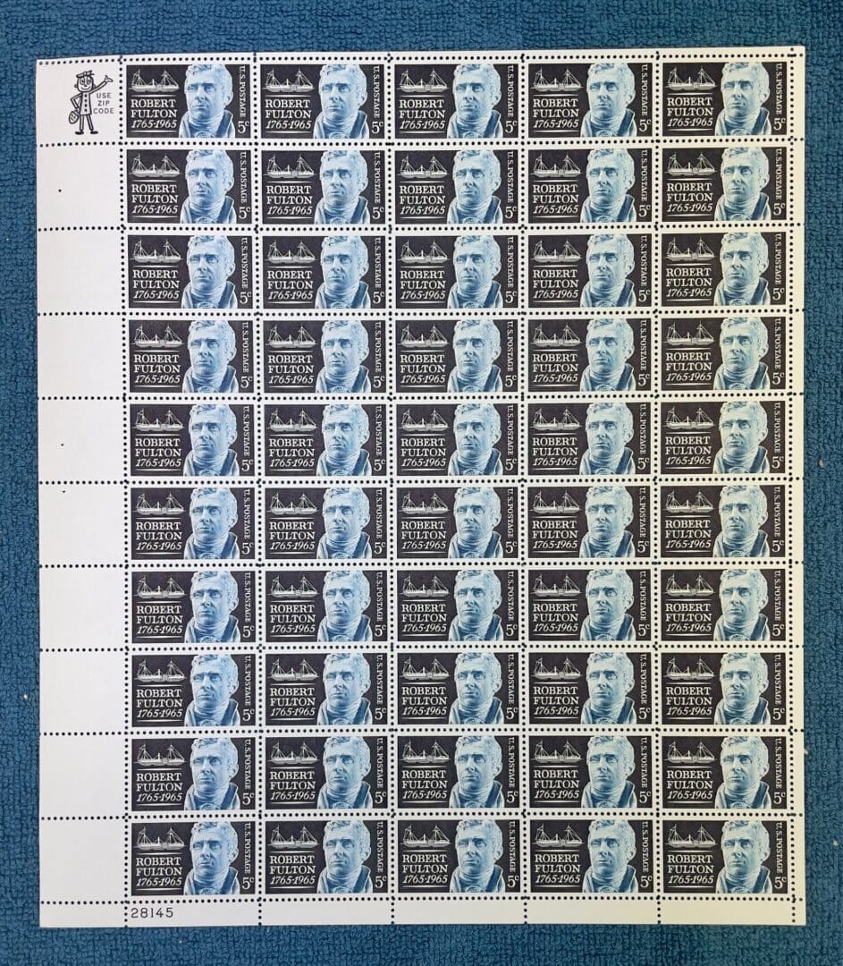 Scott# 1270 "ROBERT FULTON & THE CLERMONT" MNH FULL SHEET (50)