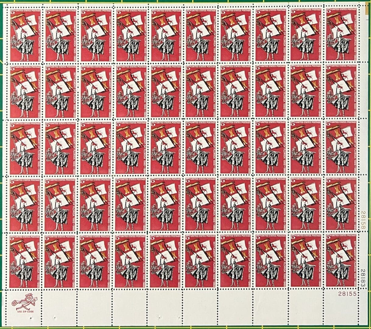 Scott# 1271 "FLORIDA SETTLEMENT" MNH FULL SHEET (50)