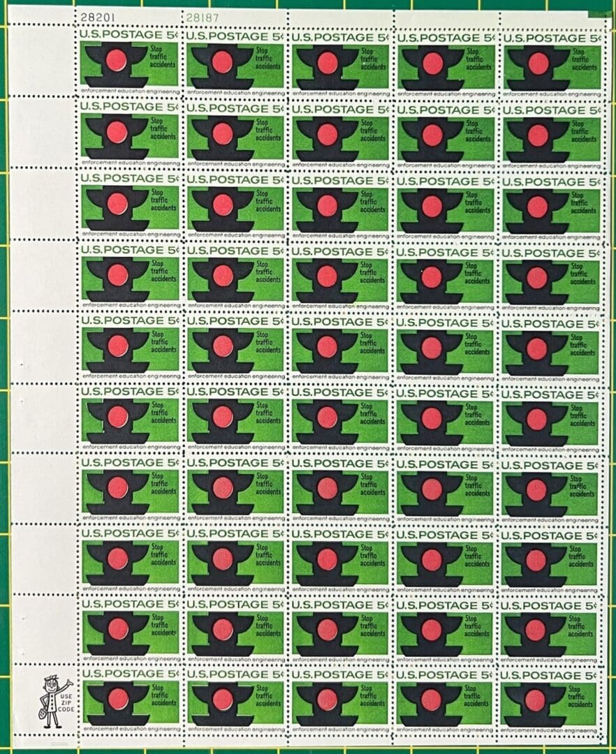Scott# 1272 "TRAFFIC SAFETY" MNH FULL SHEET (50)