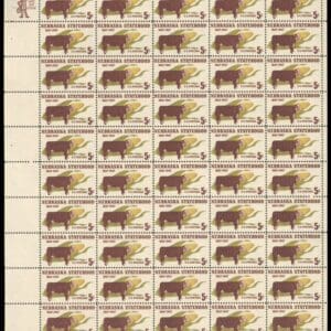 Scott# 1328 NEBRASKA STATEHOOD-HEREFORD & CORN MNH FULL SHEET(50)
