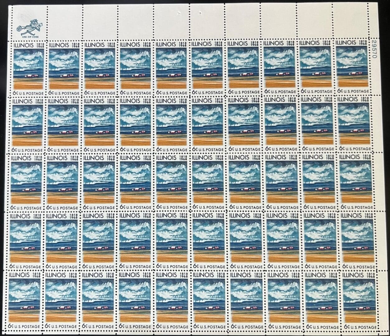 Scott# 1339 "ILLINOIS STATEHOOD" MNH FULL SHEET (50) PRISTINE OG