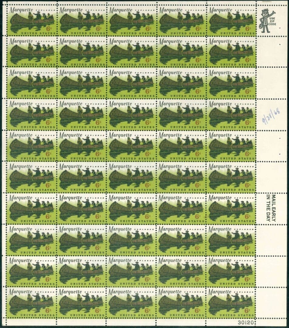 Scott# 1356 "MISSISSIPPI EXPLORATION" MNH FULL SHEET (50)