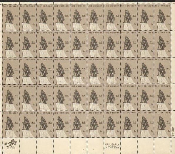Scott# 1359 "LEIF ERIKSON - EXPLORER" MNH FULL SHEET (50)