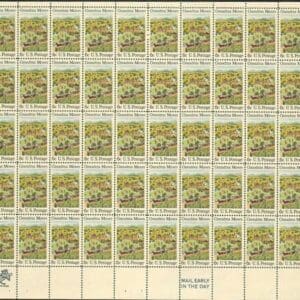 Scott# 1370 "GRANDMA MOSES" MNH FULL SHEET (50) NICELY CENTERED