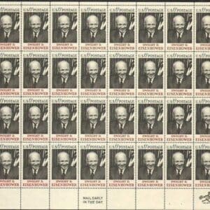Scott# 1383 "EISENHOWER - 34th PRESIDENT" MNH FULL SHEET (32)