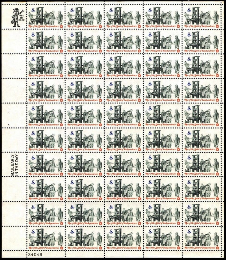 Scott# 1476 "PRINTING PAMPHLETS" MNH FULL SHEET (50)