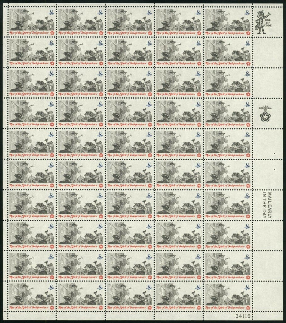 Scott# 1477 "POSTING a BROADSIDE" MNH FULL SHEET (50)