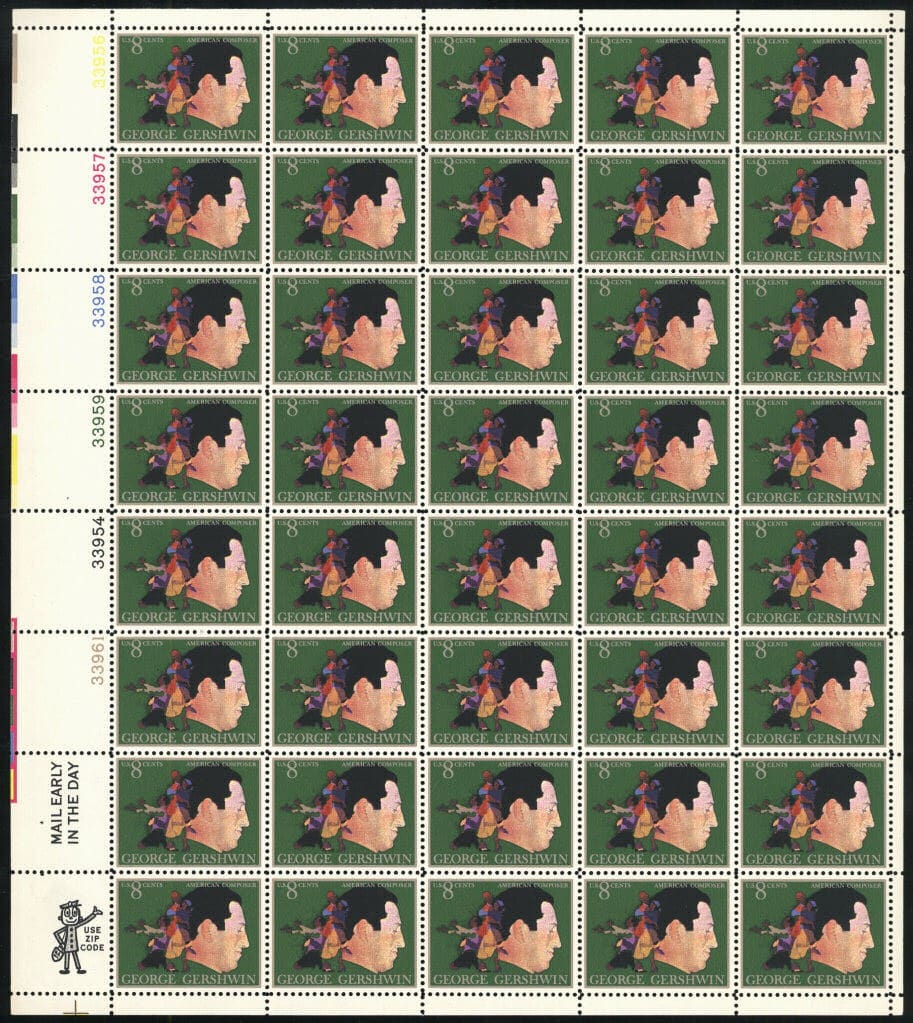 Scott# 1484 GEORGE GERSHWIN-COMPOSER MNH FULL SHEET (40)