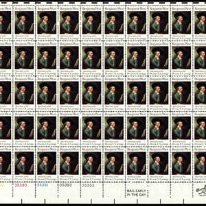 Scott# 1553 "BENJAMIN WEST-PAINTER" MNH FULL SHEET (50)