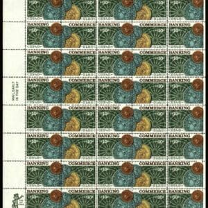 Scott# 1577-78 "BANKING & COMMERCE" MNH FULL SHEET (50)