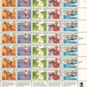 Scott# 2496-2500 "OLYMPIANS" MNH FULL SHEET (35) NICELY CENTERED