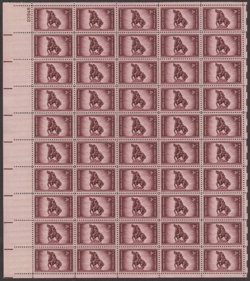 Scott# 973 "ROUGH RIDERS" MNH FULL SHEET (50) NICELY CENTERED