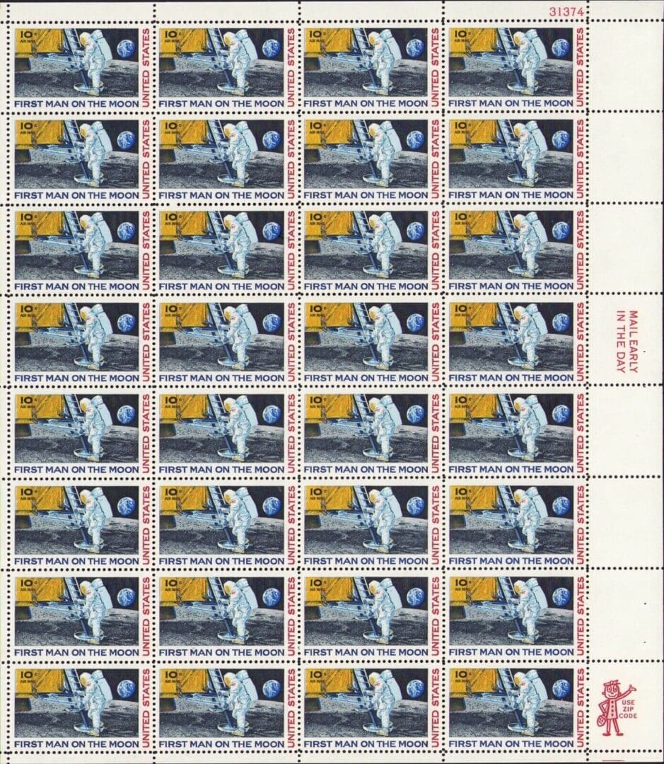Scott# C76 "MOON LANDING" MNH FULL SHEET (32) NICELY CENTERED
