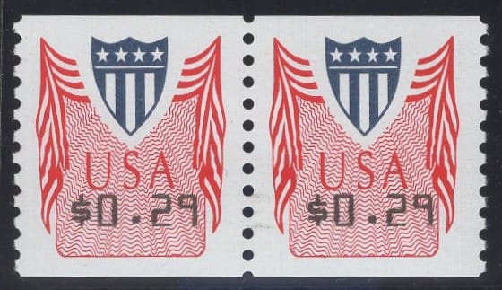 Scott# CVP32 "COMPUTER VENDED POSTAGE" COIL PAIR, MNH/OG
