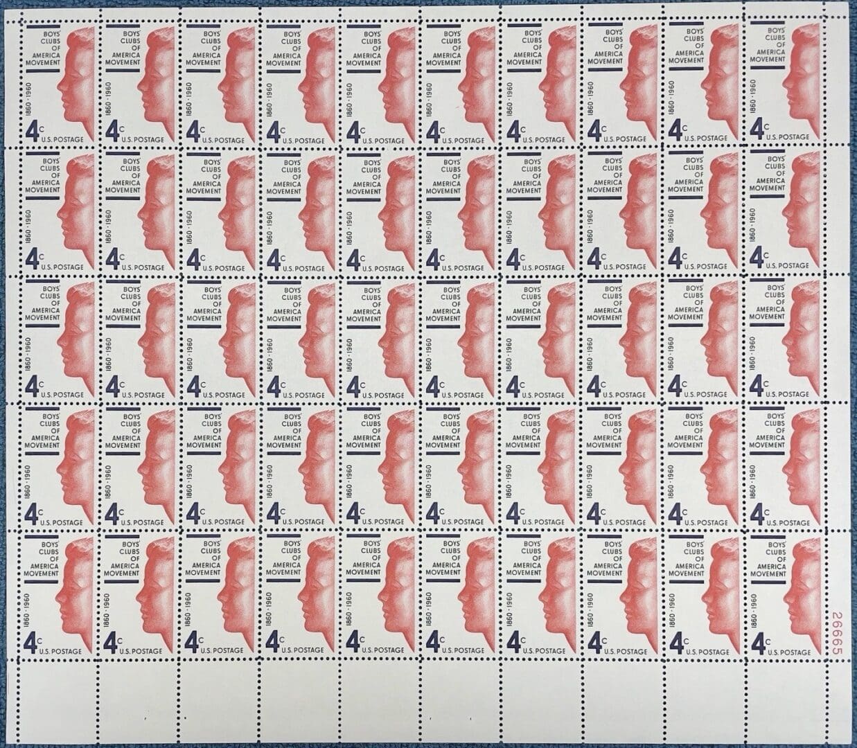 Scott# 1163 "BOYS CLUB OF AMERICA" MNH FULL SHEET (50)