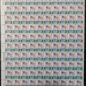 Scott# 1338 "FLAG & WHITE HOUSE" MNH FULL SHEET (100)