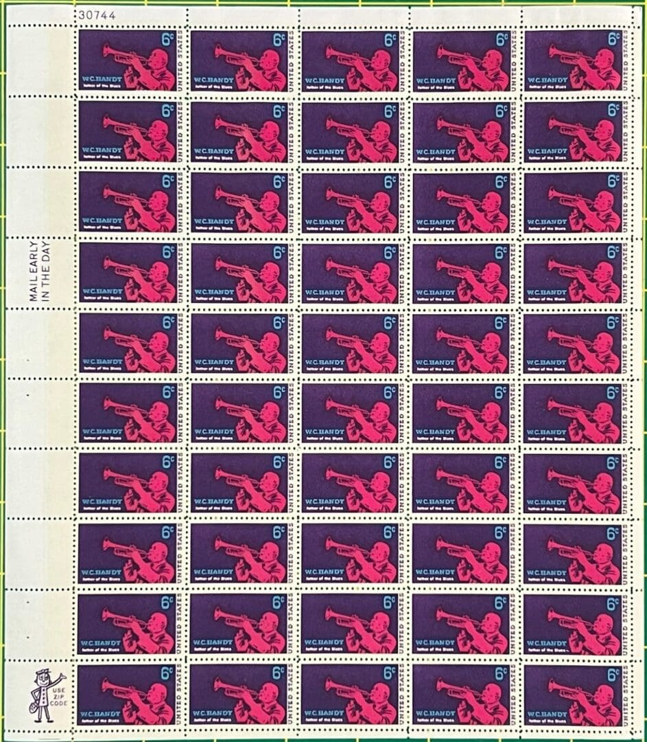 Scott# 1372 "W. C. HANDY - MUSICIAN" MNH FULL SHEET (50)