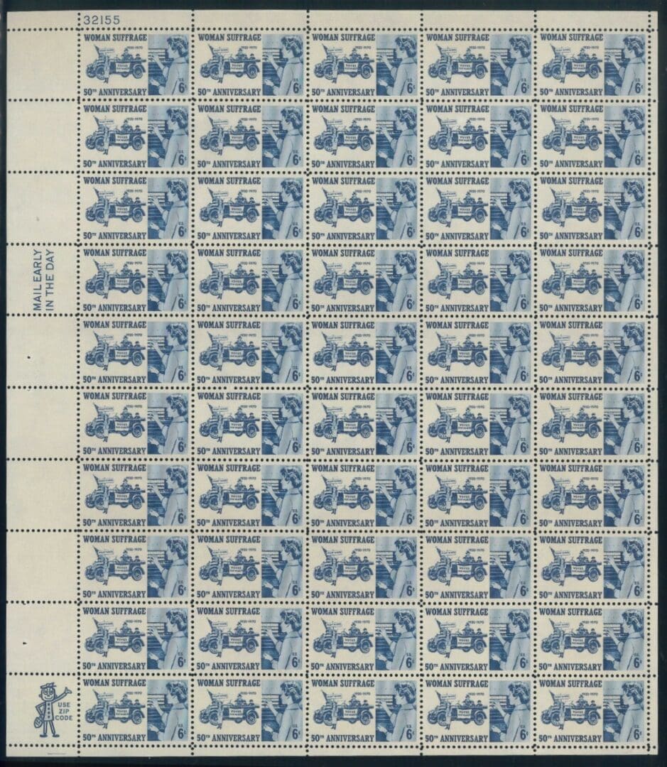 Scott# 1406 "WOMEN'S SUFFRAGE" MNH FULL SHEET (50)