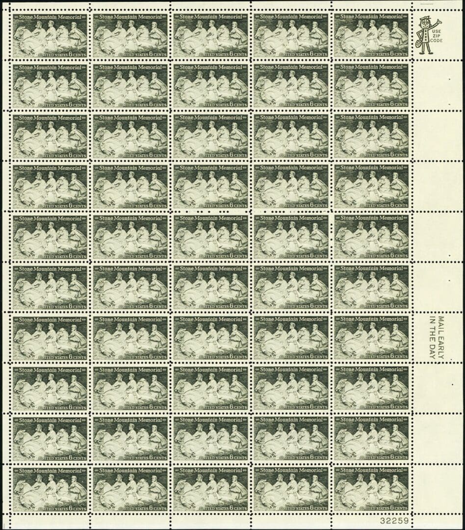 Scott# 1408 "STONE MOUNTAIN MEMORIAL" MNH FULL SHEET (50)
