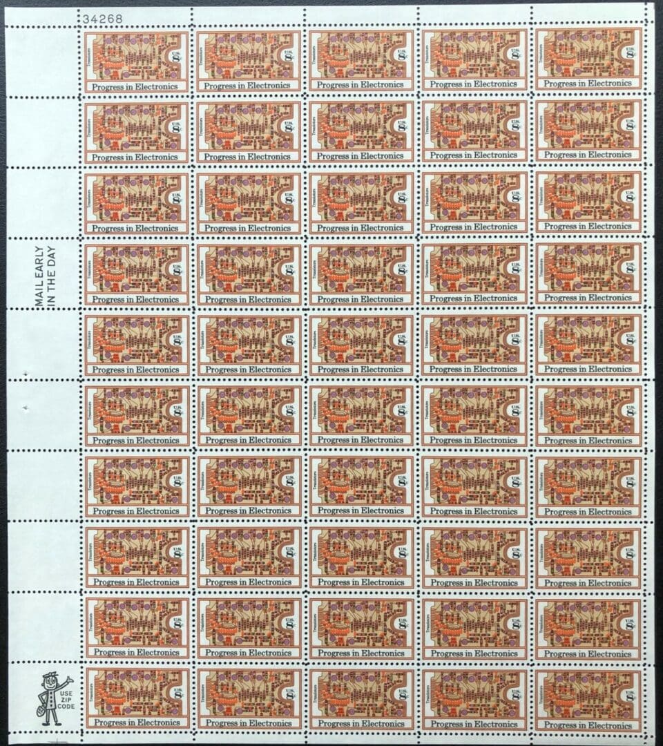 Scott# 1501 "PROGRESS IN ELECTRONICS" MNH FULL SHEET (50)