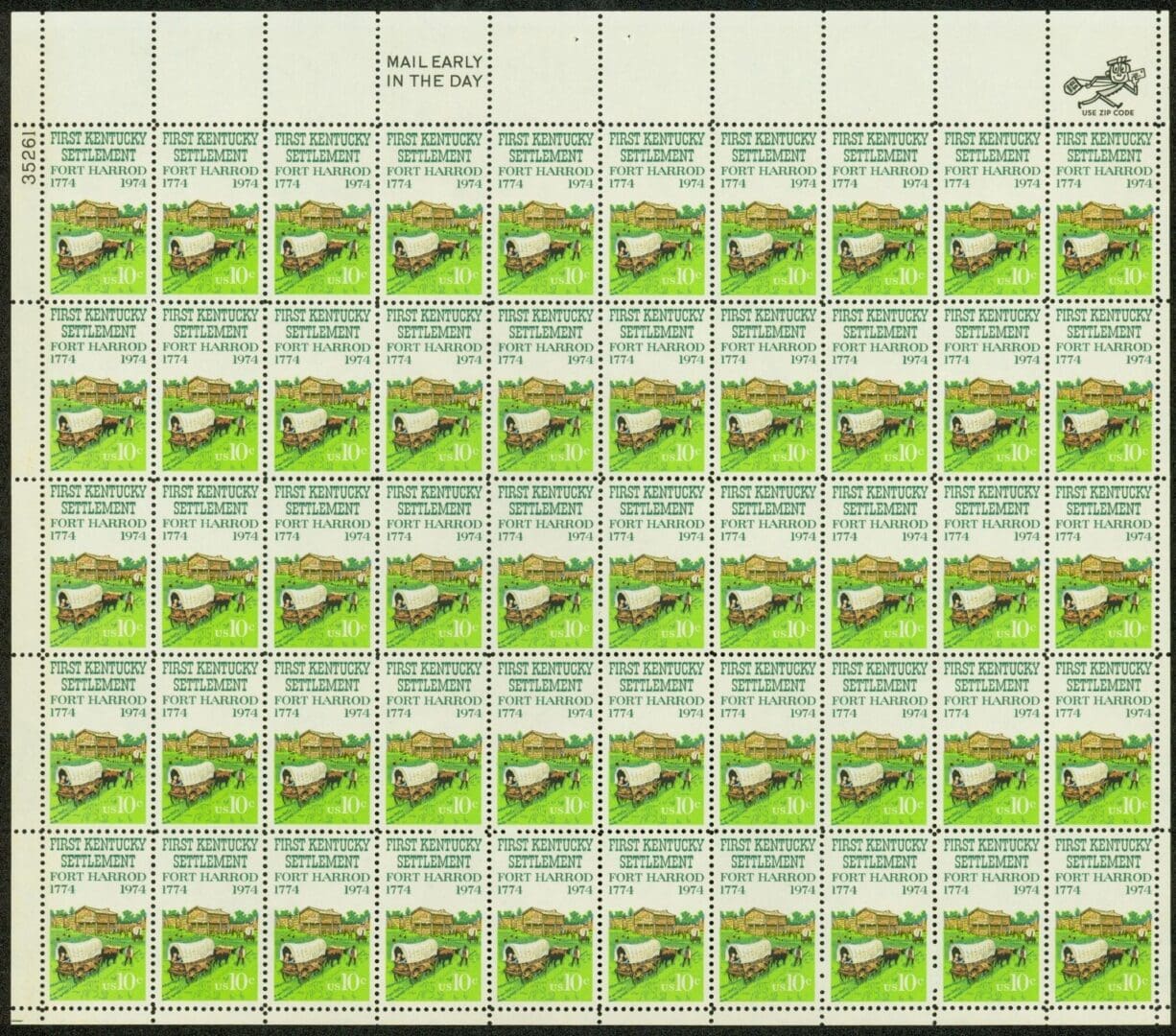 Scott 1542 FORT HARROD 1st KENTUCKY SETTLEMENT MNH FULL SHEET(50)