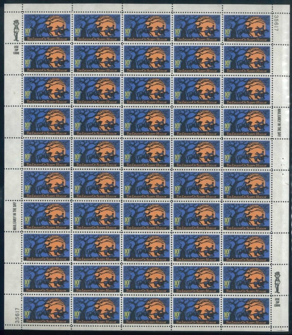 Scott# 1548 "LEGEND OF SLEEPY HOLLOW" MNH FULL SHEET (50)