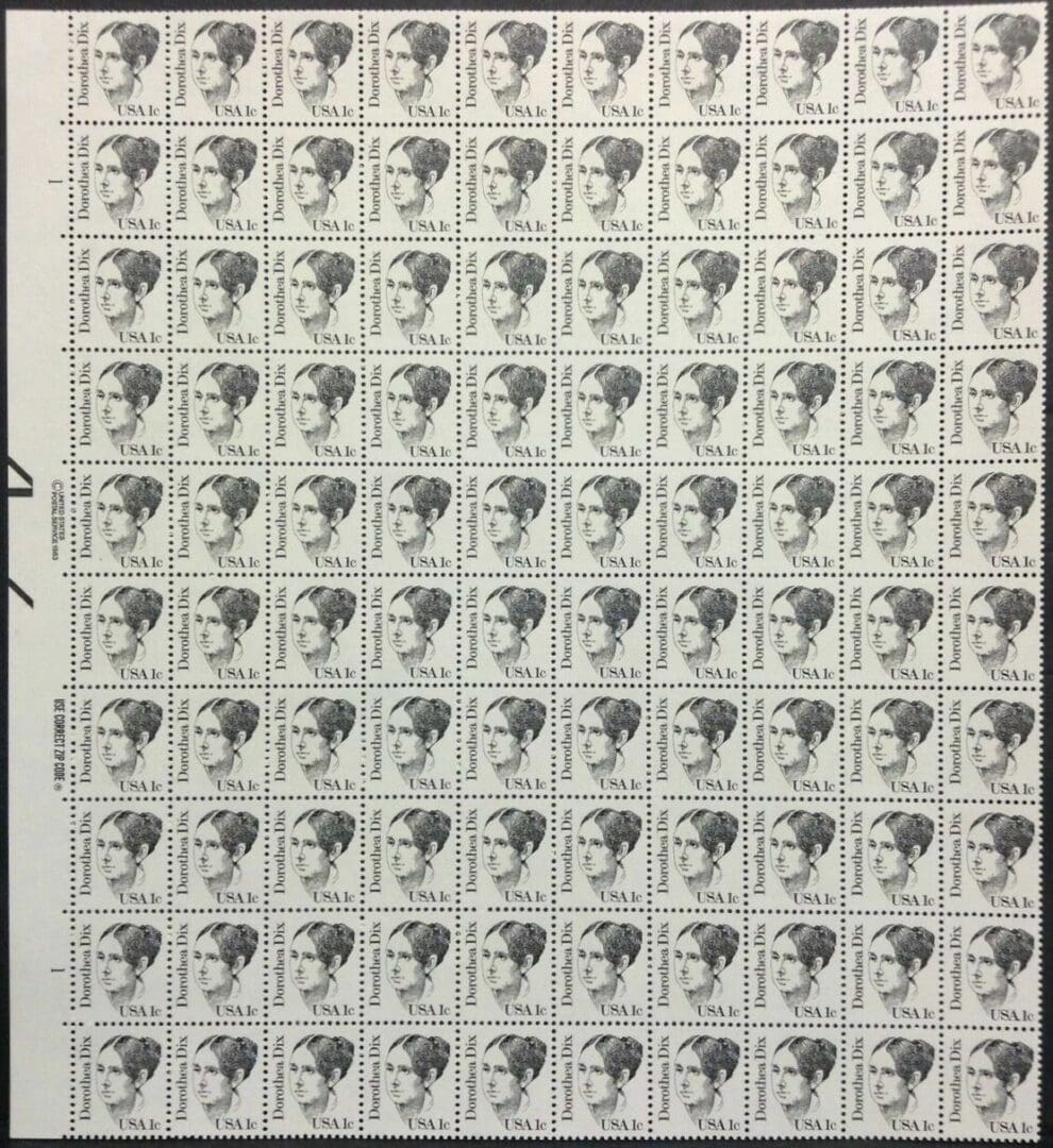 Scott# 1844 "DOROTHEA DIX - HUMANITARIAN" MNH FULL SHEET (100)