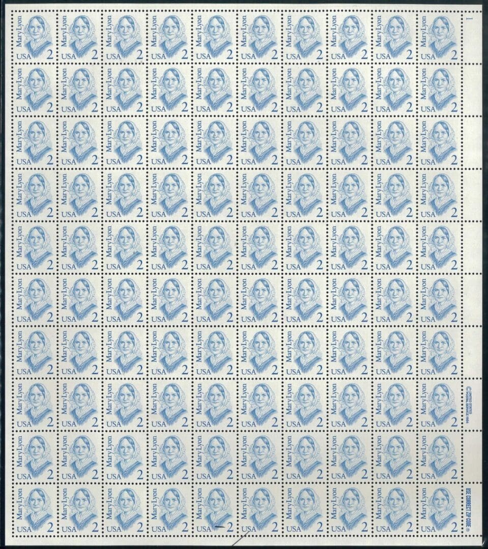 Scott# 2169 "MARY LYON - EDUCATOR" MNH FULL SHEET (100)