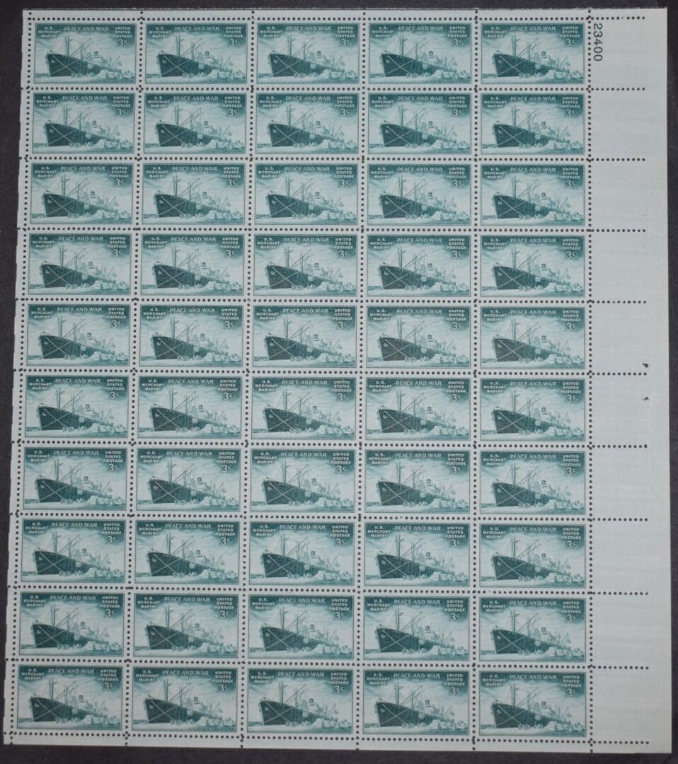 Scott# 939 "MERCHANT MARINE" MNH FULL SHEET (50) NICELY CENTERED