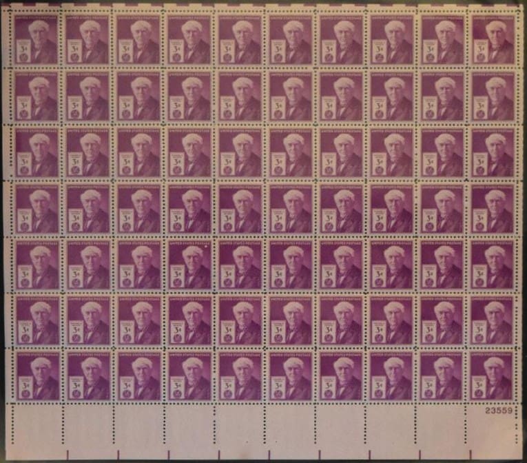 Scott# 945 "THOMAS A EDISON" MNH FULL SHEET (70)