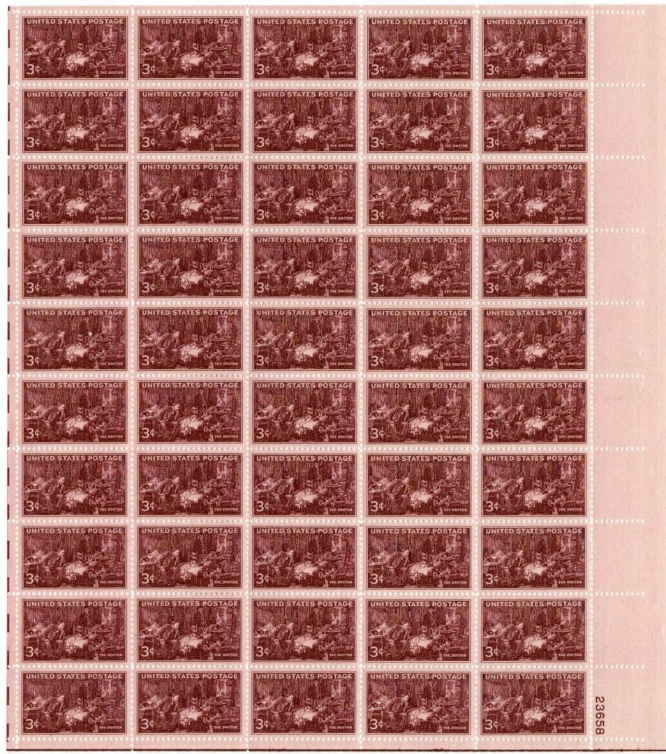 Scott# 949 "THE DOCTOR" MNH FULL SHEET (50) NICELY CENTERED