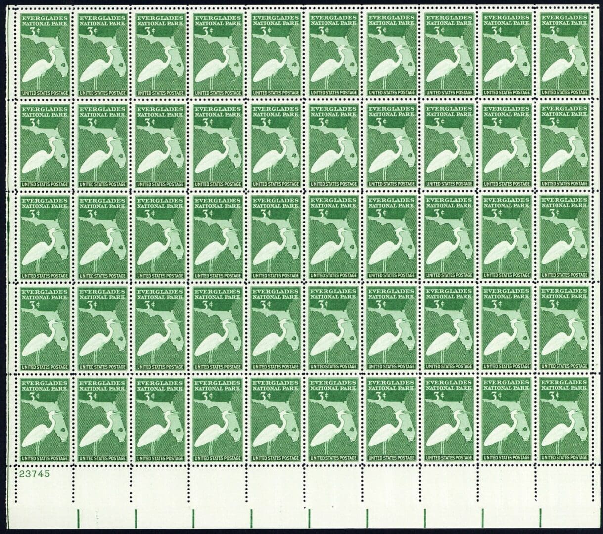 Scott# 952 "EVERGLADES NATIONAL PARK" MNH FULL SHEET (50)