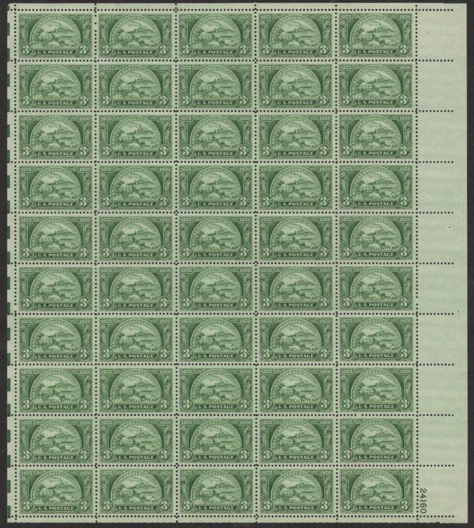 Scott# 987 "AMERICAN BANKERS ASSOCIATION" MNH FULL SHEET (50)