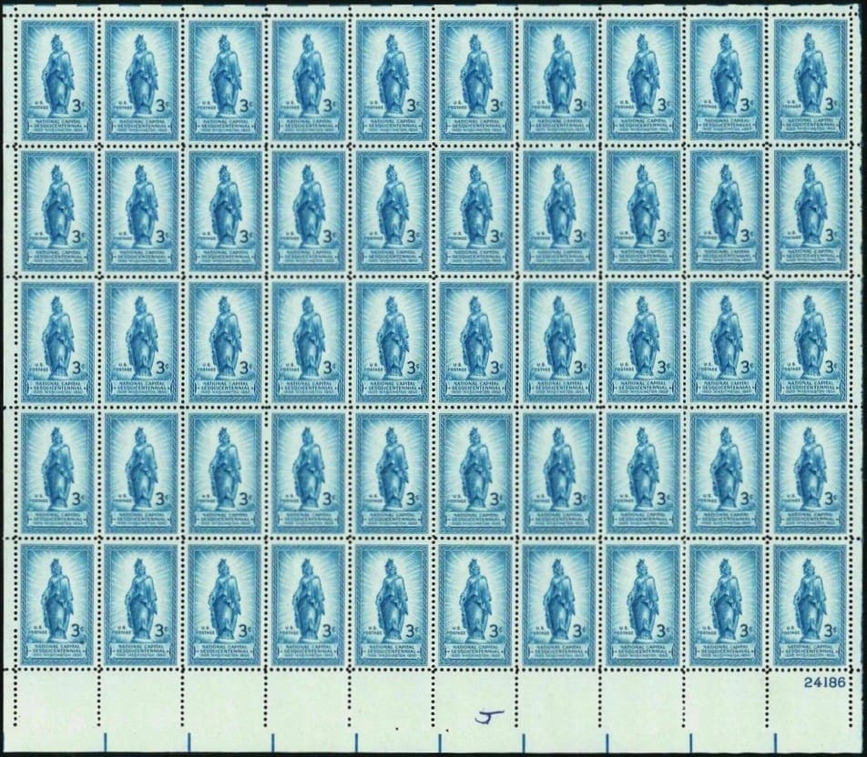 Scott# 989 "STATUE OF FREEDOM" MNH FULL SHEET (50)